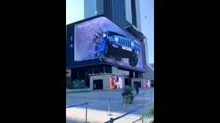 Crazy 3D Train Billboard #3Danimation #3d #FutureTech #futuretechnology #viral #fypviral #shorts