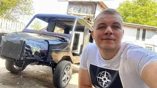 Покраска ЛУАЗ в чорний молочний шлях. Проект #Луваген.