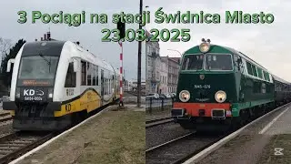 3 Pociągi na stacji Świdnica Miasto 23.03.2025