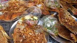 Thai Street Food On Nut Food Stalls Bangkok