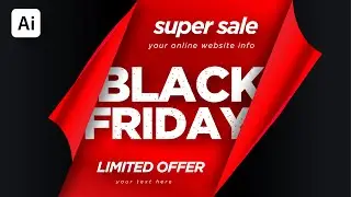 Black Friday Sale Background / Illustrator / Background / Stock Vectors / Adobe Illustrator Tutorial