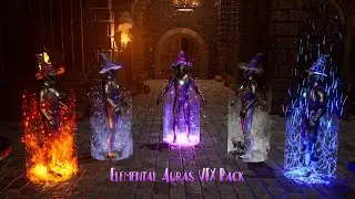 Unreal Engine Marketplace Elemental Auras VFX Asset Pack / VRhinoFX