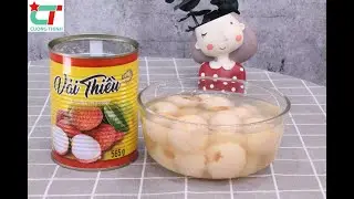 Vải ngâm giá rẻ nhất thị trường bao ngon, trái trắng đều