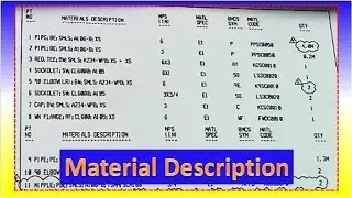 Pipefitter Isometric Drawing The Important of Materials Description or BOM - Bill of Materials