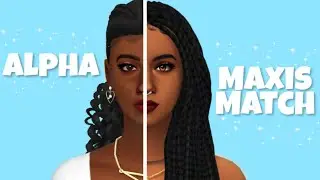 Sims 4 Maxis Match vs Alpha vs No CC CAS Challenge