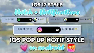 iOS 17 Dynamic Island Notch + Notifications Pop up on Android