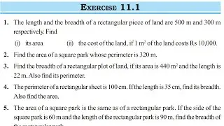 Full Ex 11.1 | Ch 11 Perimeter and Area | Class 7 Maths NCERT RBSE CBSE