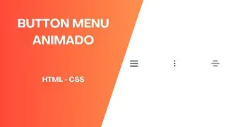 Criando Botões de Menu Animados com HTML e CSS | Tutorial Passo a Passo