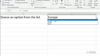 How to create drop down list in Excel