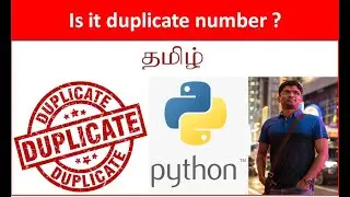 Py#9 Python Scripting - To find duplicate number from a LIST of integers - Tamil Cloudguy - In Tamil
