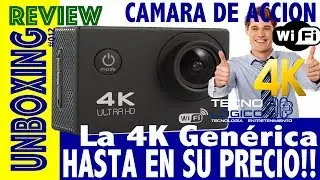 CAMARA DE ACCION 4K GENERICA ACTION CAM REVIEW UNBOXING GOPRO 6 x sports xdv