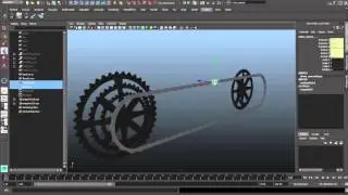 Maya 3d bike and motorcycle dynamic chain rig and animation part 2