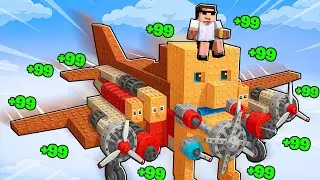 I build Most Fastest Tung Tung Sahur Plane in Minecraft..