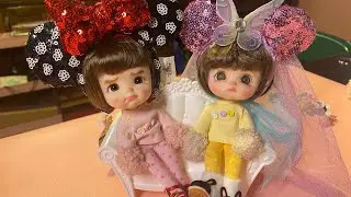 Cute Minnie Mouse Ears For OB11 Dolls #dollclothes #bjd
