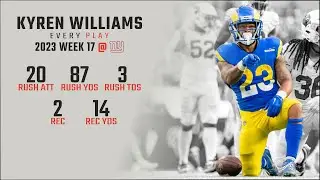 Kyren Williams Week 17 | Every Run, Target, and Catch @ New York Giants | 2023 NFL Highlights