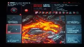 I7 6800K  overclocking on  MSI X99A GAMING 7      4,2 GHZ