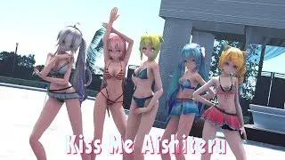 ≡MMD≡ Rin.Haku.Gumi.Miku.Luka - Kiss me 愛してる [4KUHD60FPS][Eng sub]