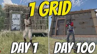 I SURVIVED 100 Days On A Rust 1 GRID Server SOLO ....