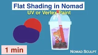 Render Flat shading for UV and Vertex paint | 1 min | Nomad Sculpt