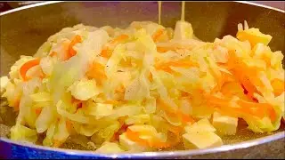 No Flours! Cabbage with eggs is better than pizza or meat! Easy, quick & very delicious recipe!🥰😋