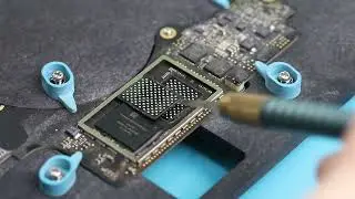 How to remove black glue from NAND chip