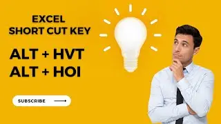 Excel Short Cut ALT + HVT | Transpose Short Cut Key