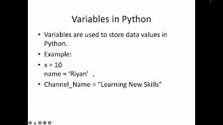 18 | Variables and Data Types in Python | Visual Studio Code Examples | Python Learning