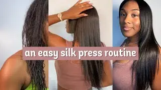 THE EASIEST SILK PRESS ROUTINE! WAISTLENGTH TYPE 4 HAIR