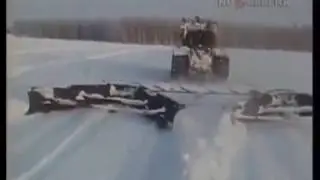 1984 год. Работы по снегозадержанию на полях в Омской области