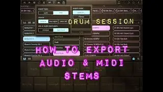 DRUM SESSION - How To Export Audio Stems & MIDI Stems To Your DAW - iPad Tutorial
