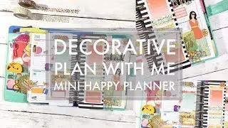 Mini Happy Planner Decorative Plan With Me // Creative Planning Cricut Planner Stickers