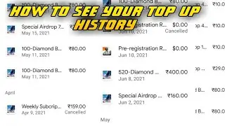 How to see your topup history
