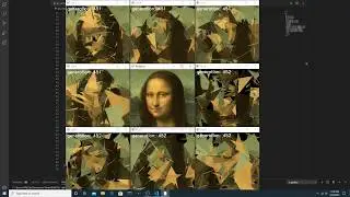 Generating an image using random triangles via a genetic algorithm