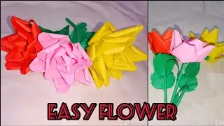 How To Make Paper Flower/easy paper flower /paper craft