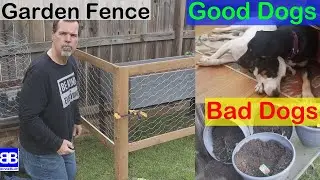 Easy fence to keep dogs out of the garden