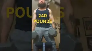 240 pounds on the dumbbells #exercise #benchpress #muscle