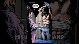 Batman fell onto a woman's balcony.