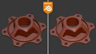 Blender Practice – Modeling a Mechanical Sprocket Carrier Shape (Topology)