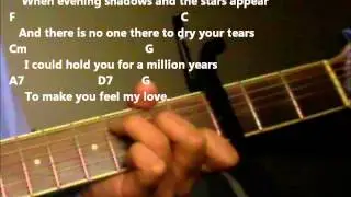Make You Feel My Love (Adele Version) Practice Video With Chords And Lyrics