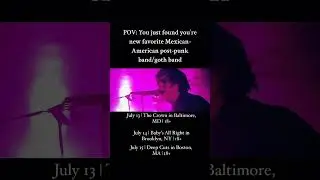 YOUR NEW FAV GOTH BAND IS TOURING THIS JULY? Do you see your city? #postpunk #goth