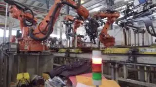Robotic Spot Welding : Windshield Line