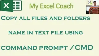 Copy all files and folders name in text file using DIR command in command prompt /CMD