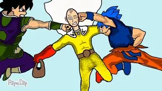 Saitama vs goku/ broly // if Saitama was in dragon ball z🥲🥲🥲
