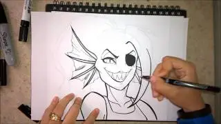 How to draw Undyne (general audiences)