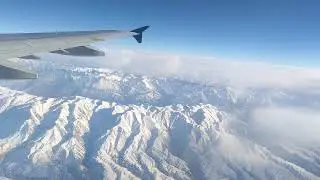 13.11.2022. Flight from Tashkent to Almaty. View of one of the Tien-Shan ranges