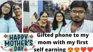 Vlog 31:)Got mumma a phone with my First earning on Mother's Day❤😌 #mothersday #mother #vlogs #happy