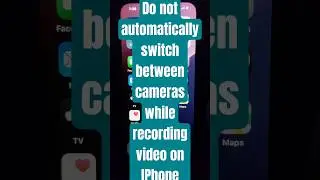 Do not automatically switch between cameras while recording video on IPhone