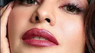 Indian Bollywood Model Actress Jacqueline Fernandes Beautiful Lips Closeup