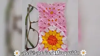 Porta óculos em crochê
