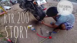 Tubeless Bike tyre Puncture Repair - Apache RTR 200